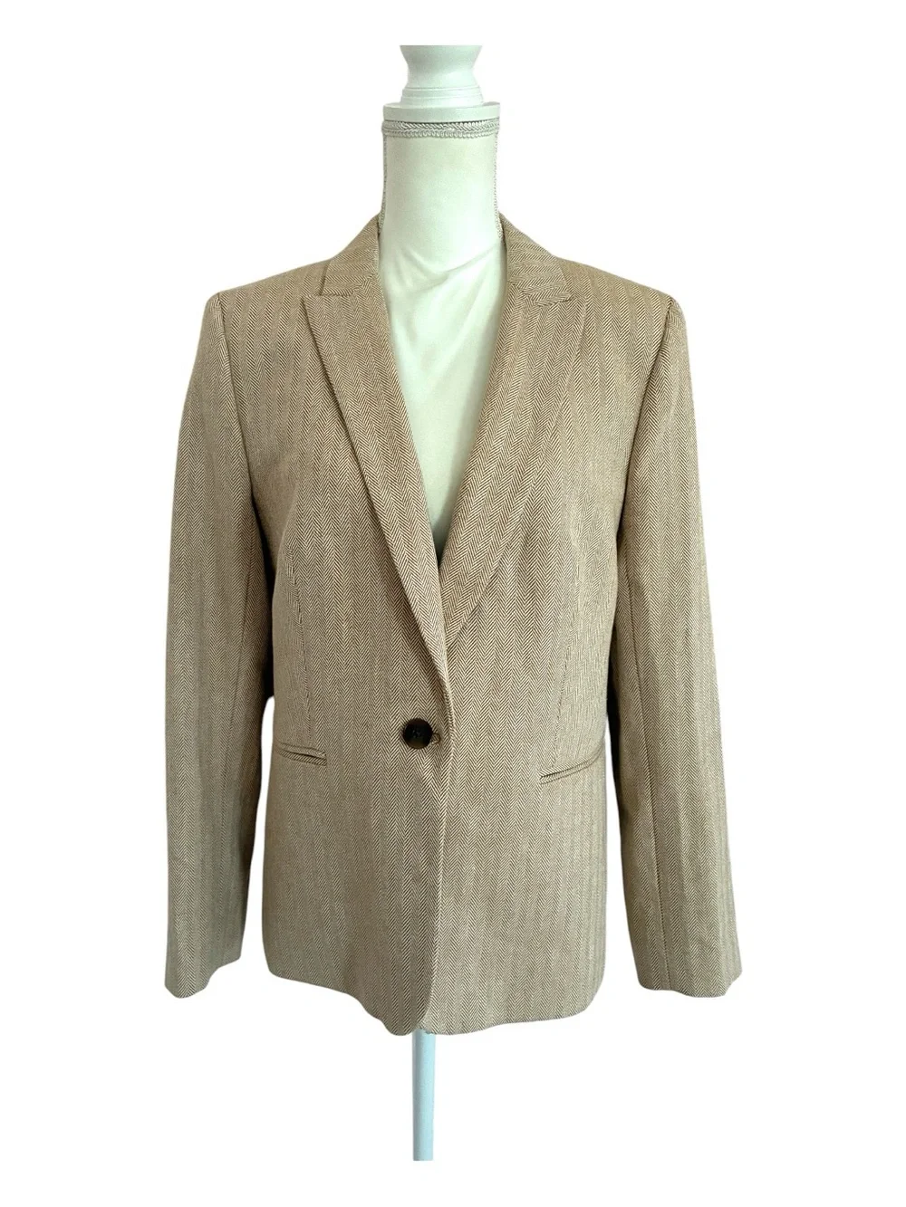 J. Crew Cotton Herringbone Blazer